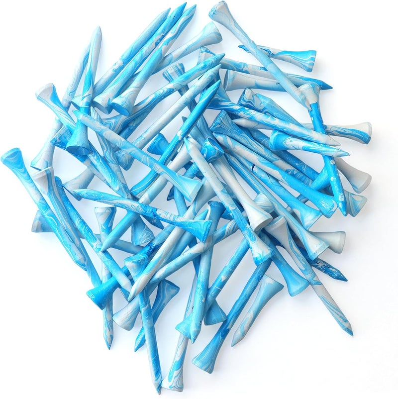EWILLING Store Golf Tees Multiple Colors Mixed Size Package, 100pcs Professional Bamboo/Wood Golf Tees, Size 3-1/4", 2-3/4" & 1-1/2" Reduce Friction and Resistance - Image 1
